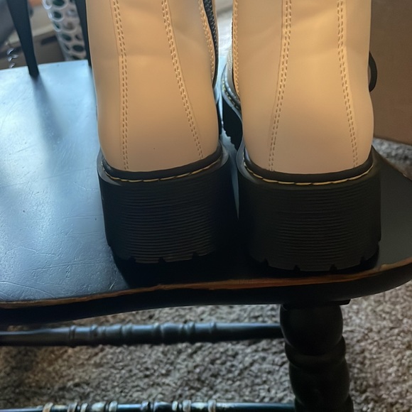 Combat Boots Matte White Tie Up Womens European Size 38. New w/out box - Picture 6 of 11